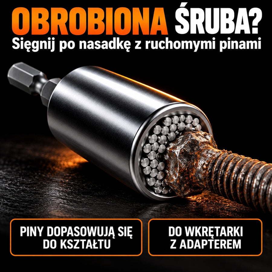 Igiełki BoltGrip obejmujące łeb śruby